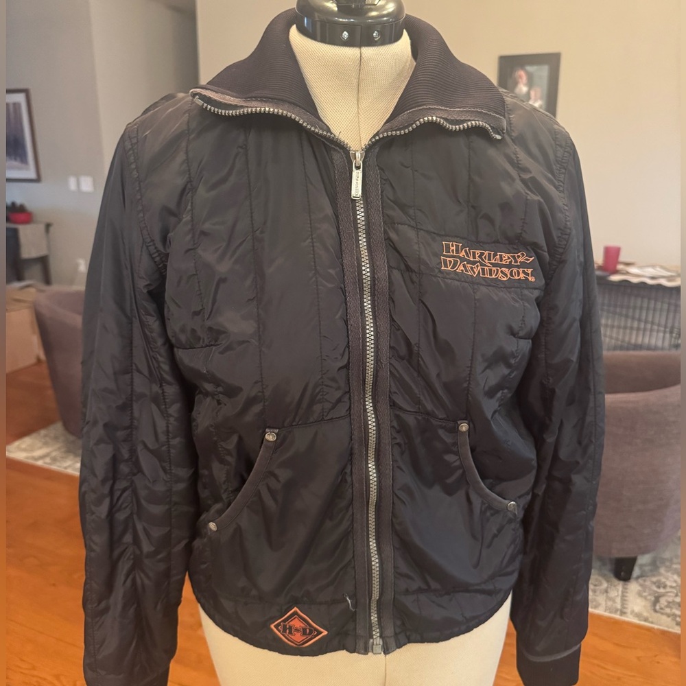 Harley-Davidson women's quilted nylon jacket L